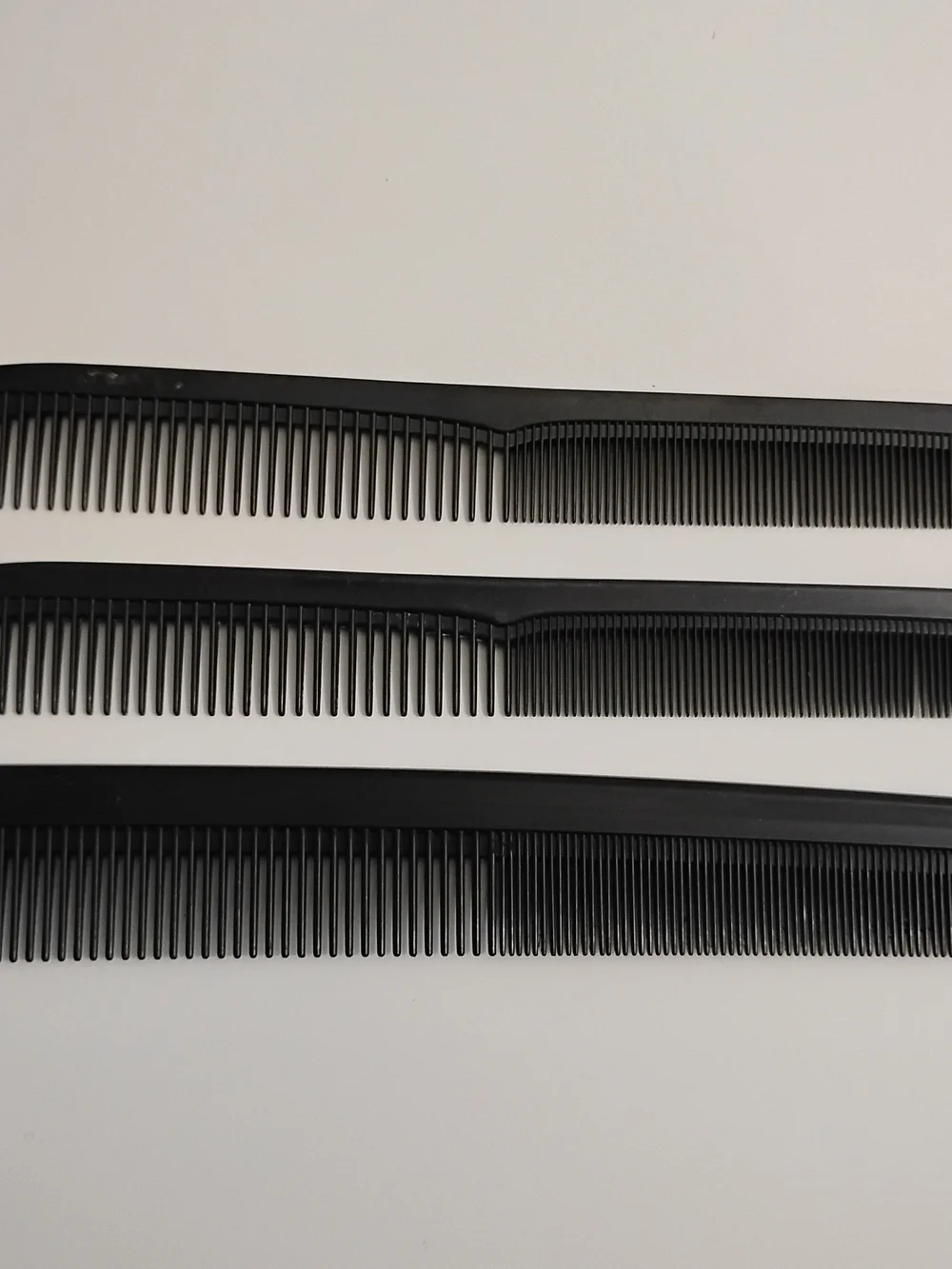 Lot of 3 Vintage ACE USA Unbreakable Hair Combs Pocket 7” Black